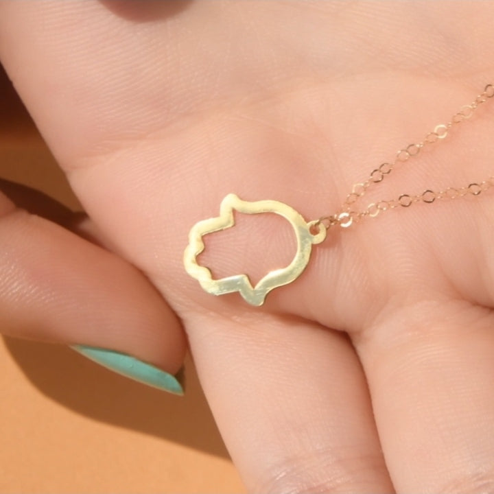 Collier khmissa en Or 18K