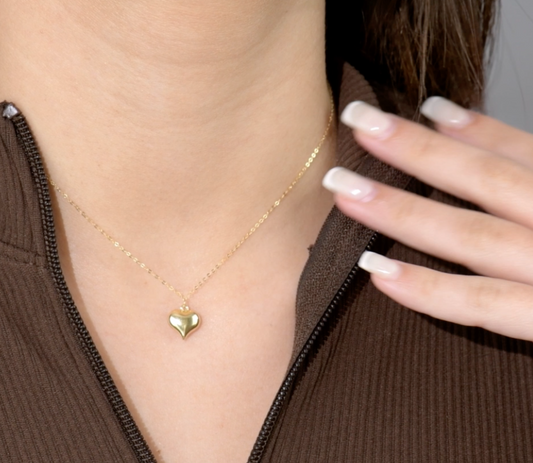 Collier Grand Cœur  en Or 18k