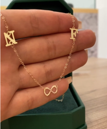 Collier Infini Lettres en Or 18k